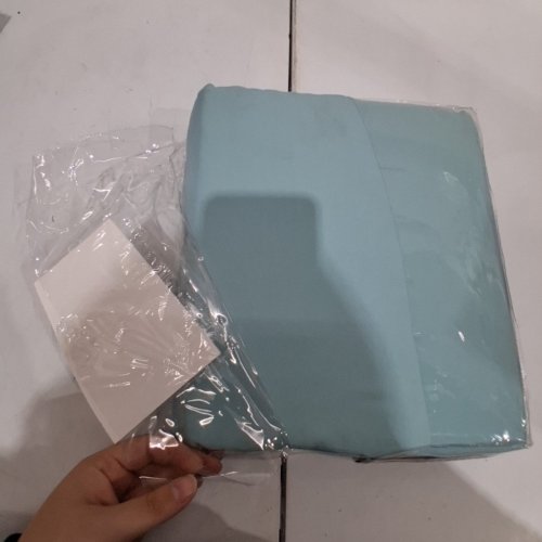 3PC KRINKLE DUVET COVER SET - TWIN- DUSTY MINT (MODEL: 917719) image 3