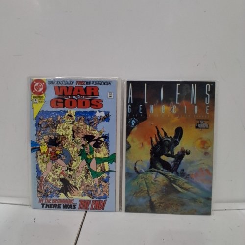 4 ASSTD IMAGE, DC, DARK HORSE COMIC BOOKS - ALIENS GENOCIDE #2 OF 4, WAR OF THE GODS #4, VALOR #1, SHADOW HAWKS #2 - VARIOUS AUTHORS image 4