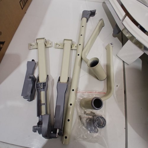 VEVOR 2-TIER SWING LEFT BLIND CORNER CABINET PULL OUT SOFT CLOSE ORGANIZER - 31"- SILVER/WHITE image 4