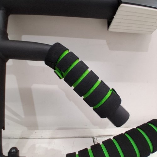 HAKENO DOORWAY FITNESS CHIN-UP PULL-UP BAR & PROFESSIONAL TRAINING STRAPS - 400LBS MAX - GREEN/BLACK image 3