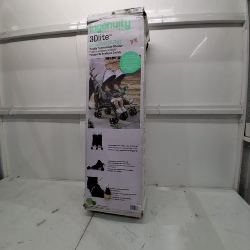 INGENUITY 3DLITE DOUBLE UMBRELLA STROLLER - 50LBS MAX - BLACK -(MODEL:31923) image 6