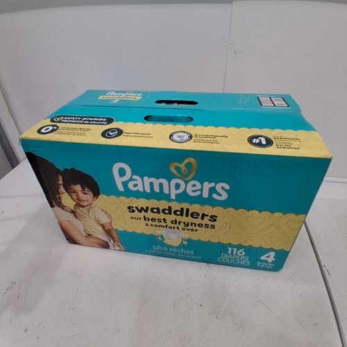 116PK PAMPERS SWADDLERS DIAPERS - SIZE 4 image 2