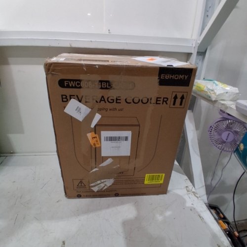 EUHOMY BEVERAGE REFRIGERATOR COOLER WITH 40°F-61°F DIGITAL TEMPERATURE CONTROL - 18L (HOLDS 25 CANS) - BLACK (MODEL: FWC008-11BL-CAEH /‎ WC-6B) image 8