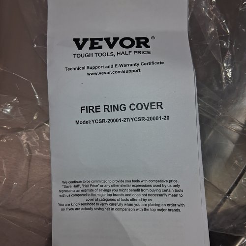 VEVOR FIRE RING COVER - 27" - STAINLESS STEEL (MODEL: YCSR-20001-20) image 2