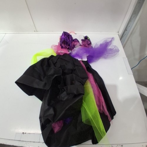 2PC GIRL'S PARTYHOLIC WITCHY WITCH COSTUME SET - MEDIUM 8/10 - BLACK / PURPLE / GREEN image 4