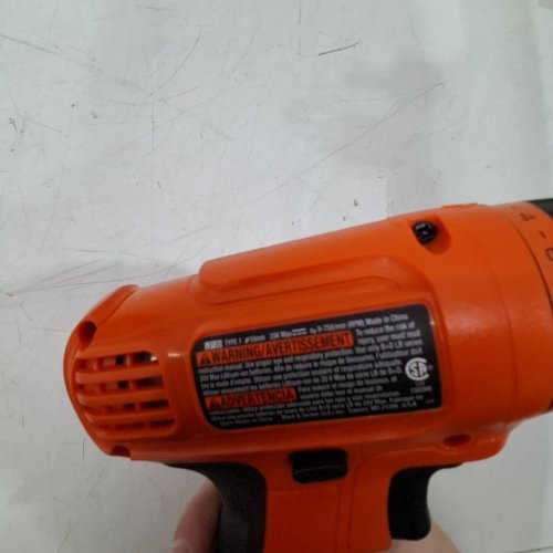 *TOOL ONLY* BLACK+DECKER CORDLESS POWER DRILL - ORANGE\BLACK image 2