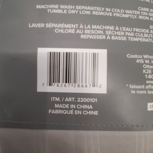 6PC GLUCKSTEIN STUDIO BERKELEY SHEET SET - QUEEN - GREY (MODEL: 2200101) image 4