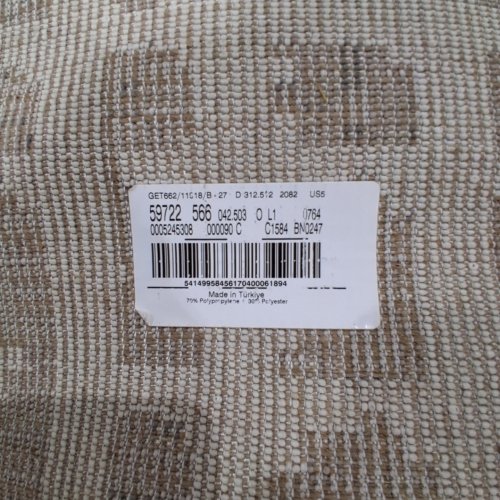THRESHOLD HIGH LOW GRID AREA RUG - 7FT 9" X 9FT 9" - TAUPE/CREAM/GRAY image 2