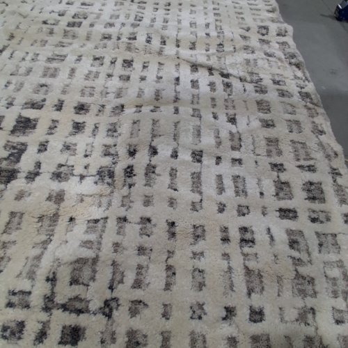 THRESHOLD HIGH LOW GRID AREA RUG - 7FT 9" X 9FT 9" - TAUPE/CREAM/GRAY image 5