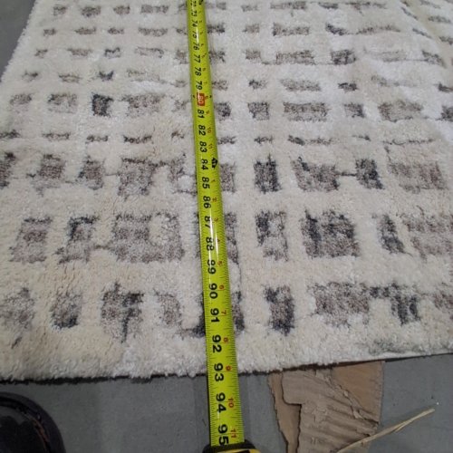 THRESHOLD HIGH LOW GRID AREA RUG - 7FT 9" X 9FT 9" - TAUPE/CREAM/GRAY image 6