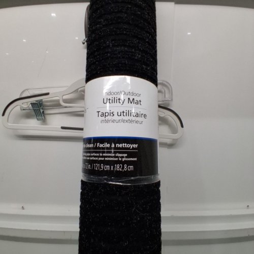 MAINSTAY CONCORD RIBBED HEAVY DUTY INDOOR/OUTDOOR WATER-RESISTANT NON-SLIP UTILITY MAT - 48" X 72" - BLACK (MODEL: MT1006107) image 4