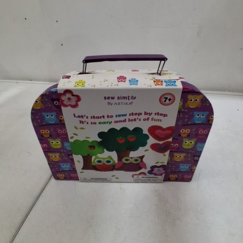 SEW SIMPLY BY ARTIKA OWL THEMED SEWING KIT WITH BOOKLET - PURPLE image 2