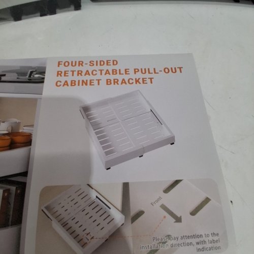 retractable Pull-Out CABINET ORGANIZER DRAWER - 26.8" X 17.1" X 16.5" - WHITE image 3