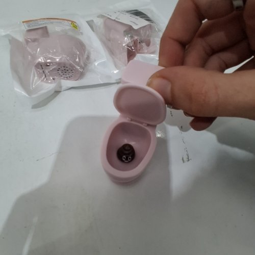 3PK MINIATURE DOLLHOUSE TOILET - 1:12 - PINK image 2
