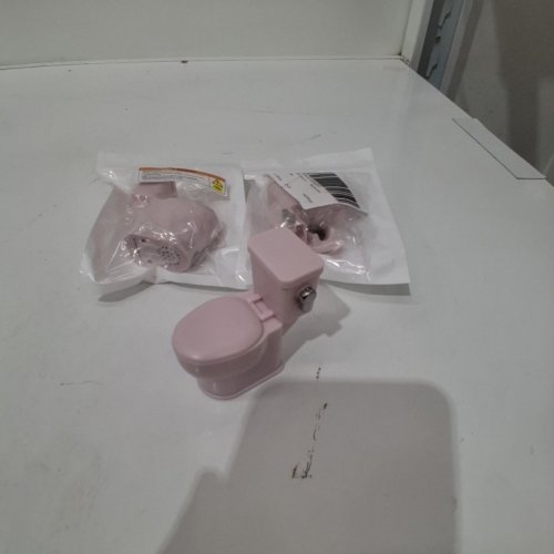 3PK MINIATURE DOLLHOUSE TOILET - 1:12 - PINK image 4