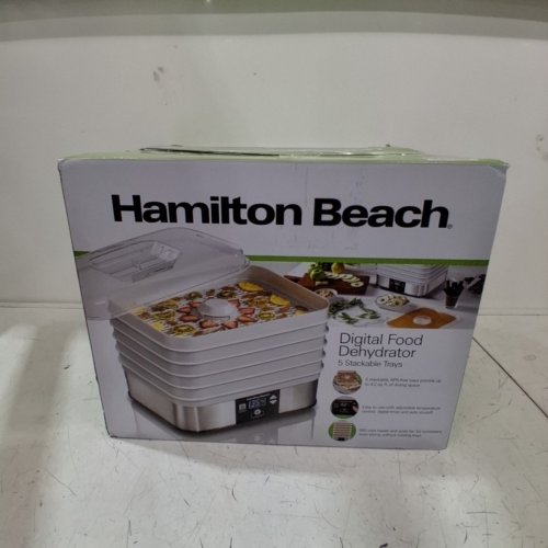 HAMILTON BEACH 5-TRAY STACKABLE DIGITAL FOOD DEHYDRATOR - WHITE (MODEL: 32100C) image 5