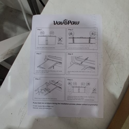 VAVOPAW FOLDING DOG RAMP - 74" - BLACK image 3