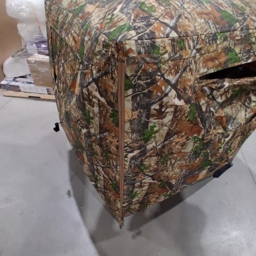 LENOTOS POP-UP 360 DEGREE SEE THROUGH HUNTING BLIND, 2-3 PERSON, PORTABLE, DURABLE, FOR DEER & TURKEY HUNTING - CAMO image 3