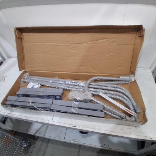 FLOWCLEAR BESTWAY FLOWCLEAR STEEL A-FRAME POOL LADDER WITH HAND RAIL, 42" - GREY (MODEL:58335) image 2