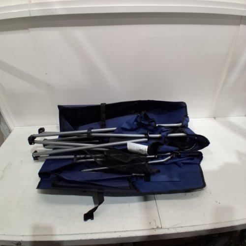 HEAVY DUTY FOLDING BEACH CHAIR WITH CANOPY, MAGAZINE POCKET & 2 CUP HOLDERS - 330LBS CAPACITY - DEEP BLUE (MODEL: DH-30178) image 2