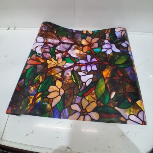 ARTSCAPE FLORAL FAUX STAINED GLASS PRIVACY WINDOW FILM - 24" X 36" (MODEL: 01-0113) image 3