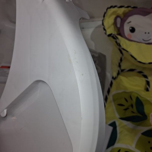 FISHER-PRICE KICK AND PLAY BABY ACTIVITY SEAT - 11.8" X 21.3" - PURPLE AND LIME GREEN (MODEL: JGG60) image 4
