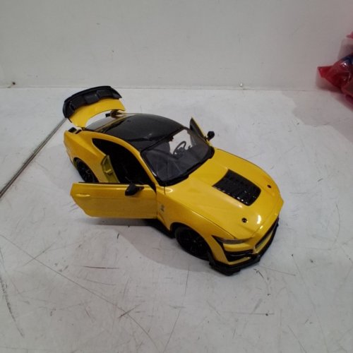 KIDS TOY 2020 FORD MUSTANG SHELBY - 10" -YELLOW WITH BLACK TOP image 3