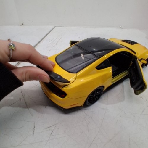 KIDS TOY 2020 FORD MUSTANG SHELBY - 10" -YELLOW WITH BLACK TOP image 5