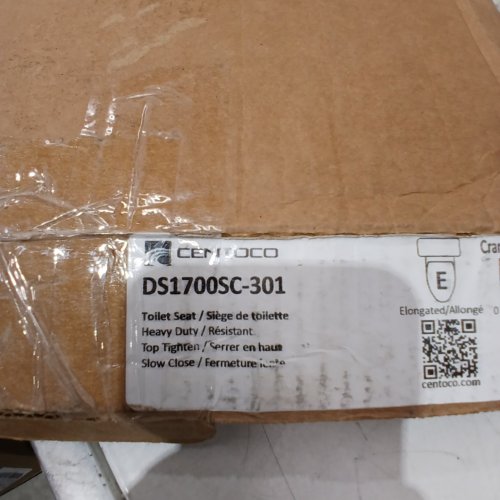 CENTOCO ELONGATED SLOW CLOSE TOILET SEAT - 18" - WHITE (MODEL: DS1700SC-301) image 2
