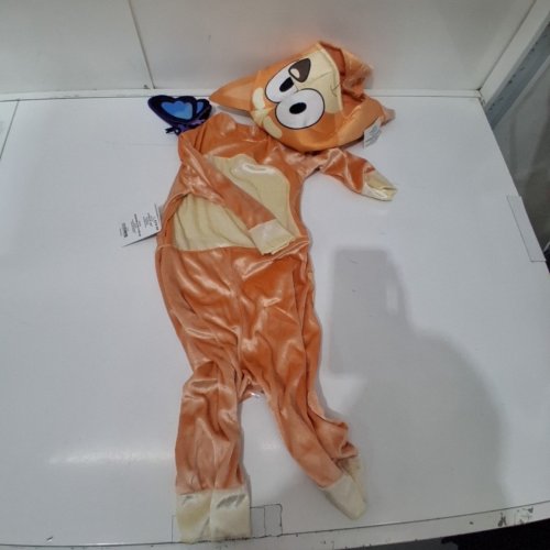 2PC KIDS DISGUISE BLUEY BINGO CHARACTER OUTFIT COSTUME WITH JUMPSUIT AND MASK - SMALL (4-6X) - ORANGE image 2