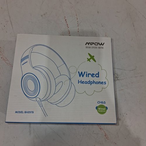 KID'S MPOW CH6S WIRED OVER-EAR HEADPHONES WITH 85DB/94DB VOLUME LIMITER AND IN-LINE MIC - NAVY BLUE/GREEN (MODEL: BH297BS) image 3
