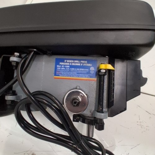 KING CANADA 5-SPEED 8" BENCH DRILL PRESS - 2.5AMP - 620-3100 SPINDLE RPM - ACCEPTS UP TO 1/2" SHANKED DRILL BITS - BLACK (MODEL: KC-108N) image 7