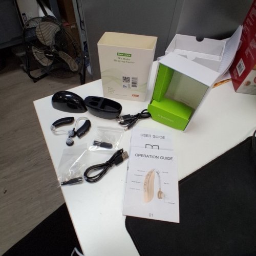 NEW STYLE BEHIND THE EAR RECHARGABLE HEARING AIDS - BLACK image 3