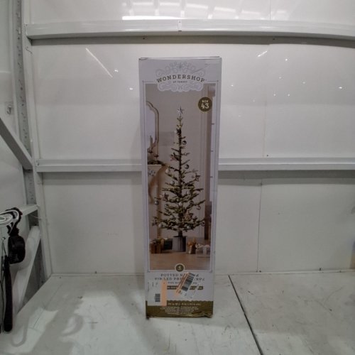WONDERSHOP POTTED BALSAM FIR LED PRE-LIT TREE WITH 100 WARM WHITE DEWDROP LIGHTS - 6FT - GREEN (MODEL: 655759-101) image 5