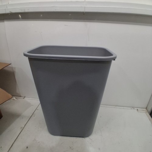 RUBBERMAID COMMERCIAL DESKSIDE PLASTIC WASTEBASKET/GARBAGE - 10 GAL - GREY (MODEL: 2957) image 2
