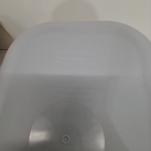 RUBBERMAID COMMERCIAL DESKSIDE PLASTIC WASTEBASKET/GARBAGE - 10 GAL - GREY (MODEL: 2957) image 3