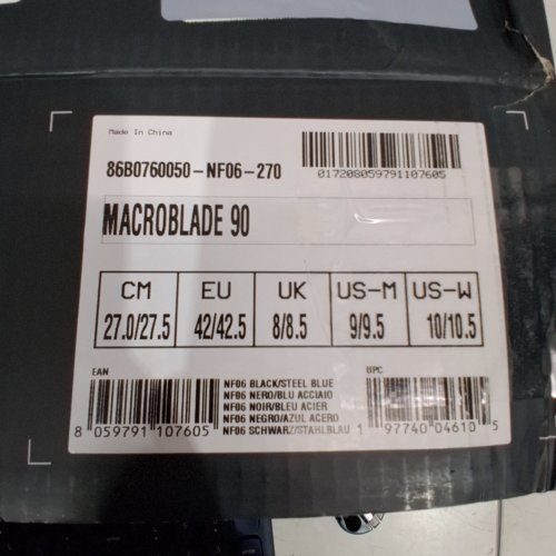 UNISEX MACROBLADE 90 ROLLERBLADES - MEN'S 9/9.5 / WOMEN'S 10/10.5 - BLACK/BLUE/WHITE (MODEL: 86B0760050NF06) image 2
