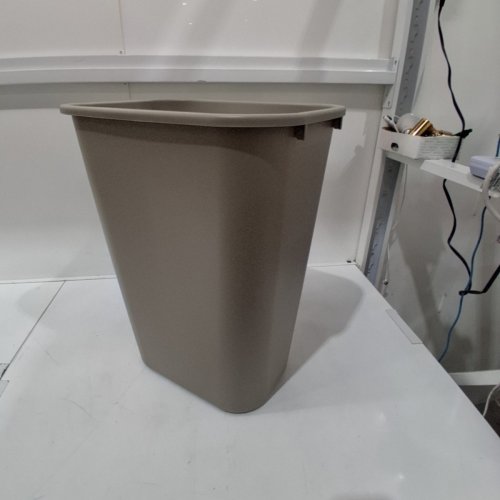RUBBERMAID RECTANGULAR WASTEBASKET TRASH CAN - 10GAL - BEIGE (MODEL: FG295700BEIG) image 2