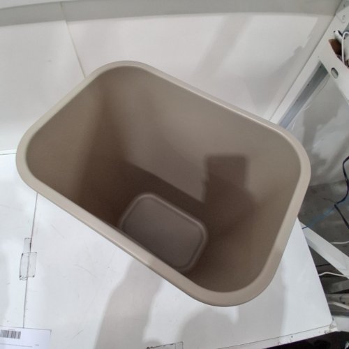 RUBBERMAID RECTANGULAR WASTEBASKET TRASH CAN - 10GAL - BEIGE (MODEL: FG295700BEIG) image 3