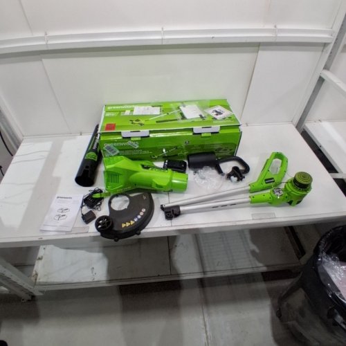 2PC GREENWORKS STRING TRIMMER AND BLOWER COMBO WITH BATTERY - 24V - GREEN/BLACK - (MODEL: STBL24B210) image 4