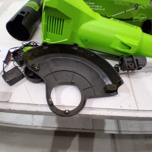 2PC GREENWORKS STRING TRIMMER AND BLOWER COMBO WITH BATTERY - 24V - GREEN/BLACK - (MODEL: STBL24B210) image 6