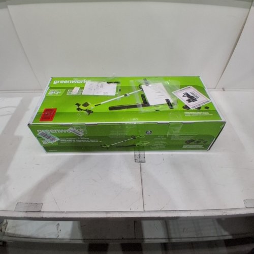 2PC GREENWORKS STRING TRIMMER AND BLOWER COMBO WITH BATTERY - 24V - GREEN/BLACK - (MODEL: STBL24B210) image 7
