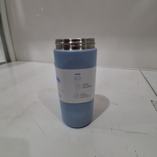OWALA FREE SIP INSULATED STAINLESS STEEL BOTTLE - 16 OZ - ORANGE / BLUE image 2