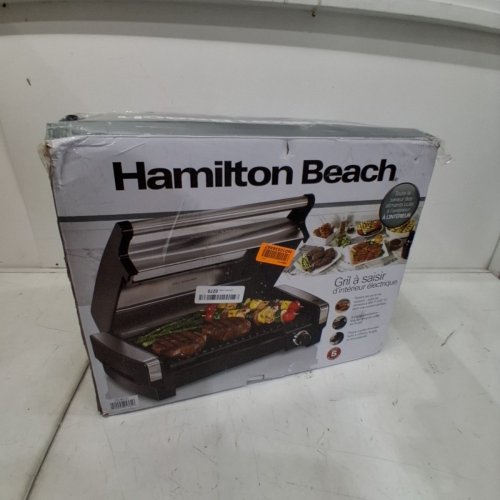 HAMILTON BEACH FLAVOUR SEARING SMOKELESS ELECTRIC GRILL - STAINLESS STEEL (MODEL: 25361C) image 5