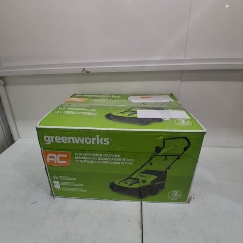 GREENWORKS CORDED DETHATCHER - 120V - 13AMP - 14" - GREEN/BLACK (MODEL: DHA103) image 5
