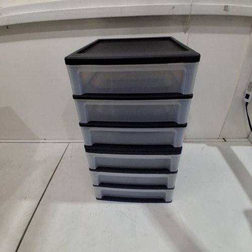 2PK IRIS USA 3-DRAWER STACKING DESKTOP ORGANIZER - BLACK/CLEAR (MODEL: CDD-X3) image 3