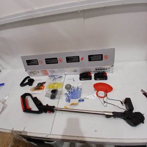 HEJUNRY CORDLESS 3-IN-1 ELECTRIC WEED WACKER - 21 V - RED (MODEL: HT-902) image 3