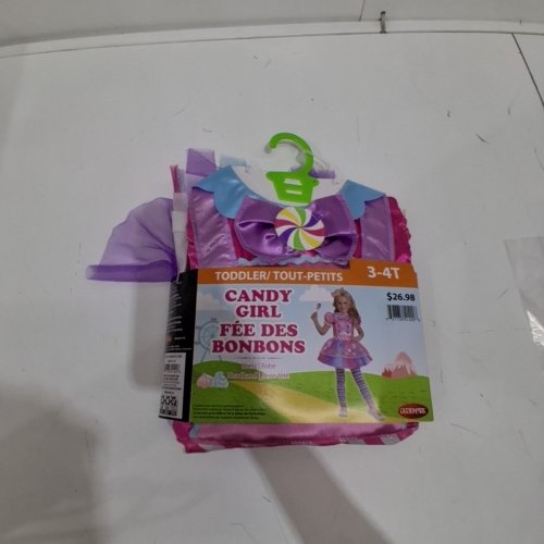 2PC TODDLER'S GOODMARK CANDY GIRL DRESS AND HEADBAND COSTUME SET - 3-4T - MULTICOLOUR (STYLE: CA26075 3-4T) image 2