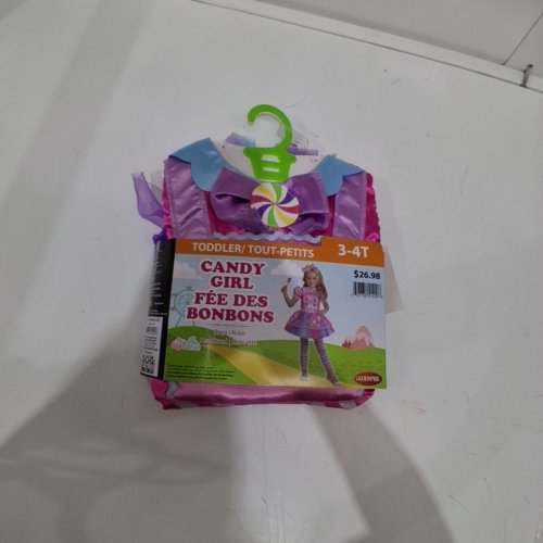 2PC TODDLER'S GOODMARK CANDY GIRL DRESS AND HEADBAND COSTUME SET - 3-4T - MULTICOLOUR (STYLE: CA26075 3-4T) image 3