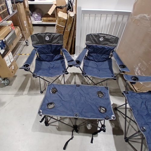 4PC NORTHROAD FOLDING CAMPING CHAIR SET W/CARRY BAGS - MUTIPLE SIZES - BLUE (MODEL: ‎BL-103-TB) image 5